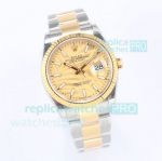 EW Factory Swiss Replica Rolex Datejust Golden Palms Dial Oyster Bracelet 36MM